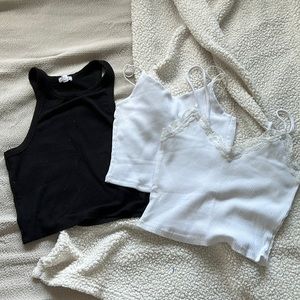 MULTI garage cropped tanks SIZES XS, S. $8 EACH.